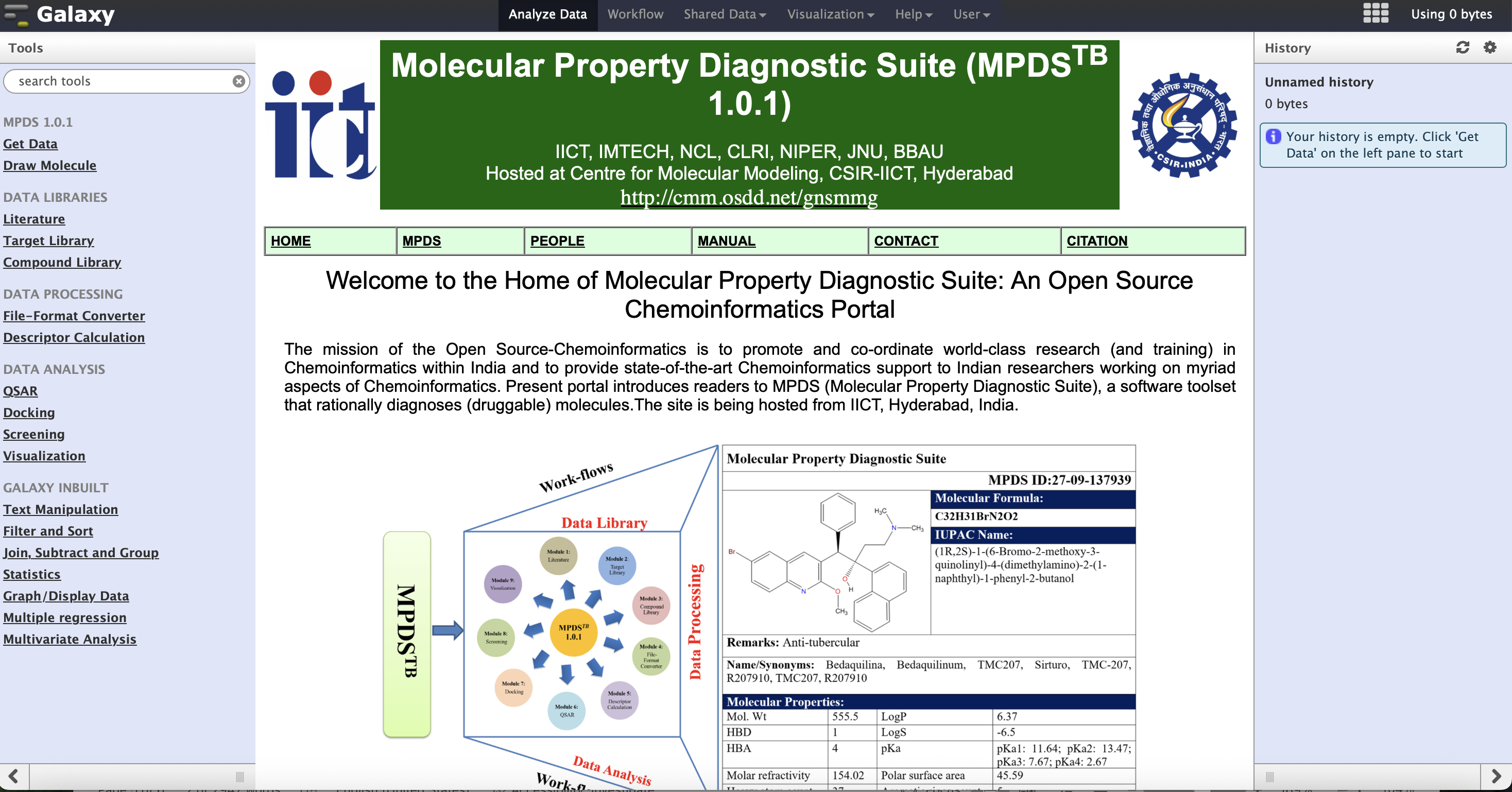 MPDS TB portal screenshot