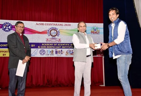 Receiving award at CSIR-NEIST 2020